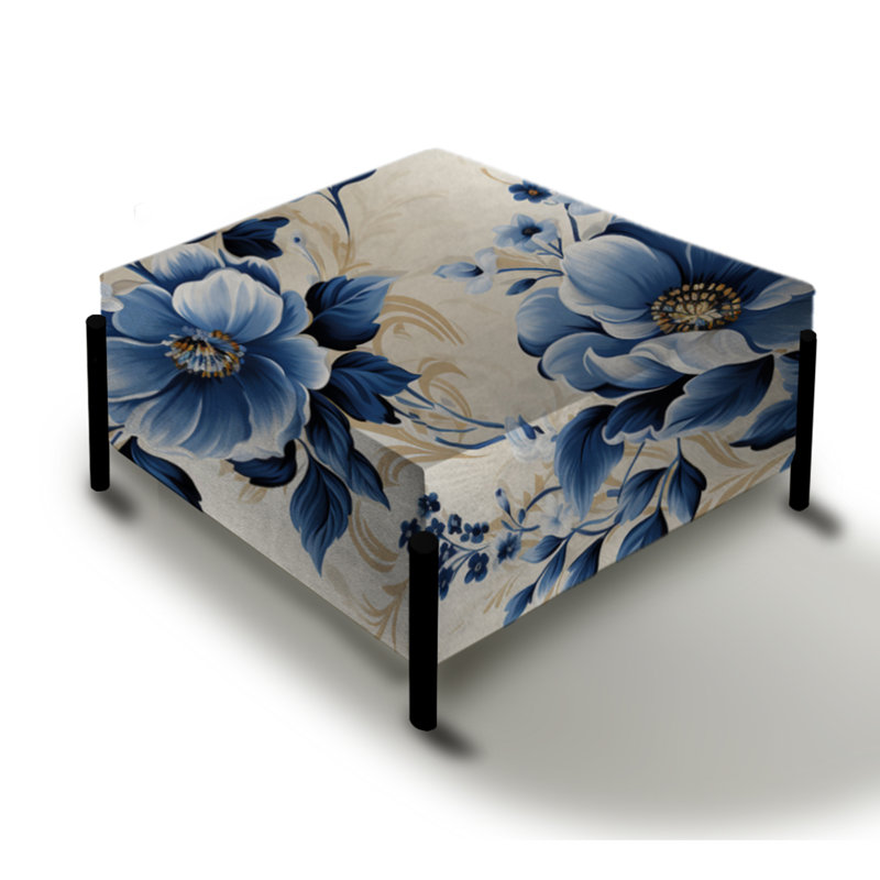 Grand repose-pieds carré Cobalt