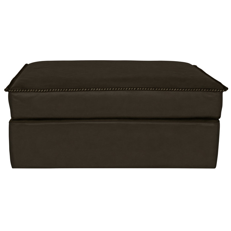 Urban Cowboy Leather Ottoman, Espresso, Mahogany (Coyote)