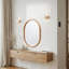 Solid Wood Oval Mirror