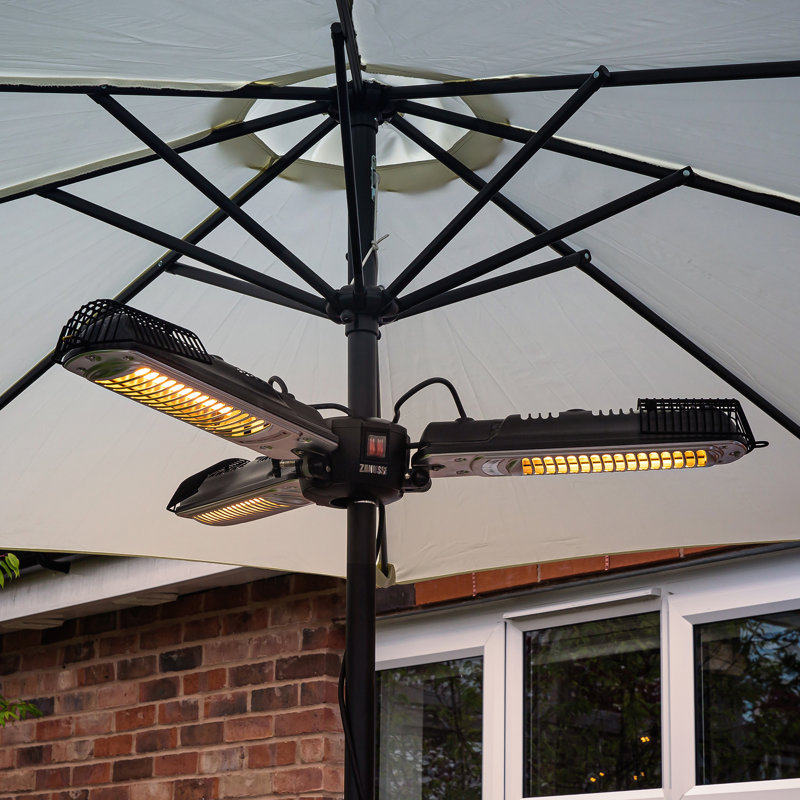 Zanussi ZPPTH1 2kW, IP34 Rated, Parasol Patio Heater in Black
