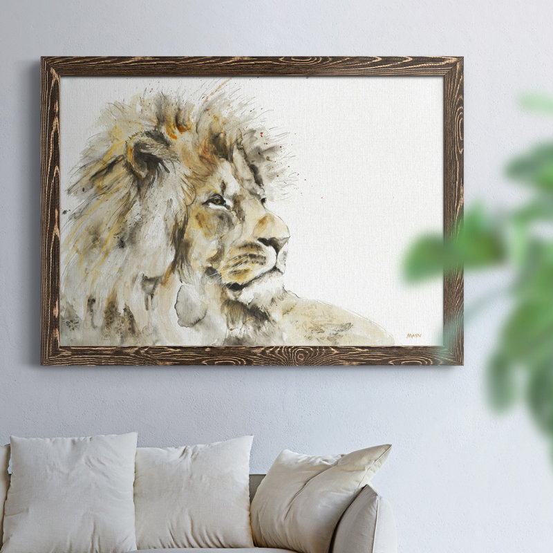 «Savannah I», reproduction d'art sur toile encadrée, H 27,5 po x l 37,5 po x P 1 po, Encadré de bois de noyer