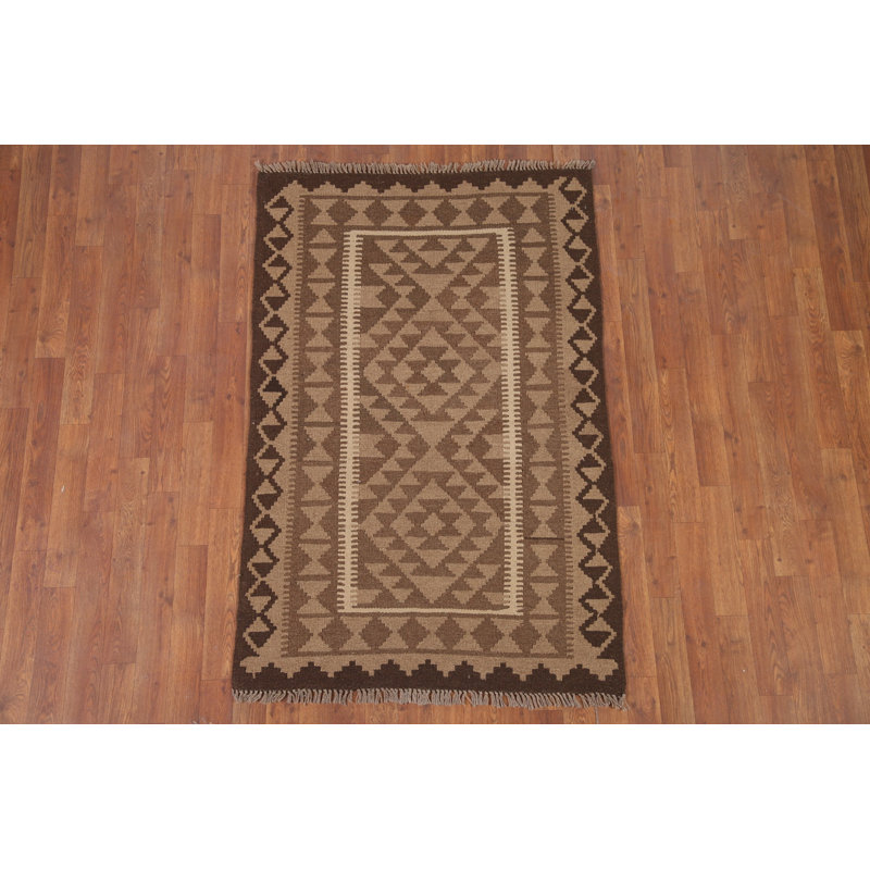 Kilim Reversible Wool Area Rug 3x5