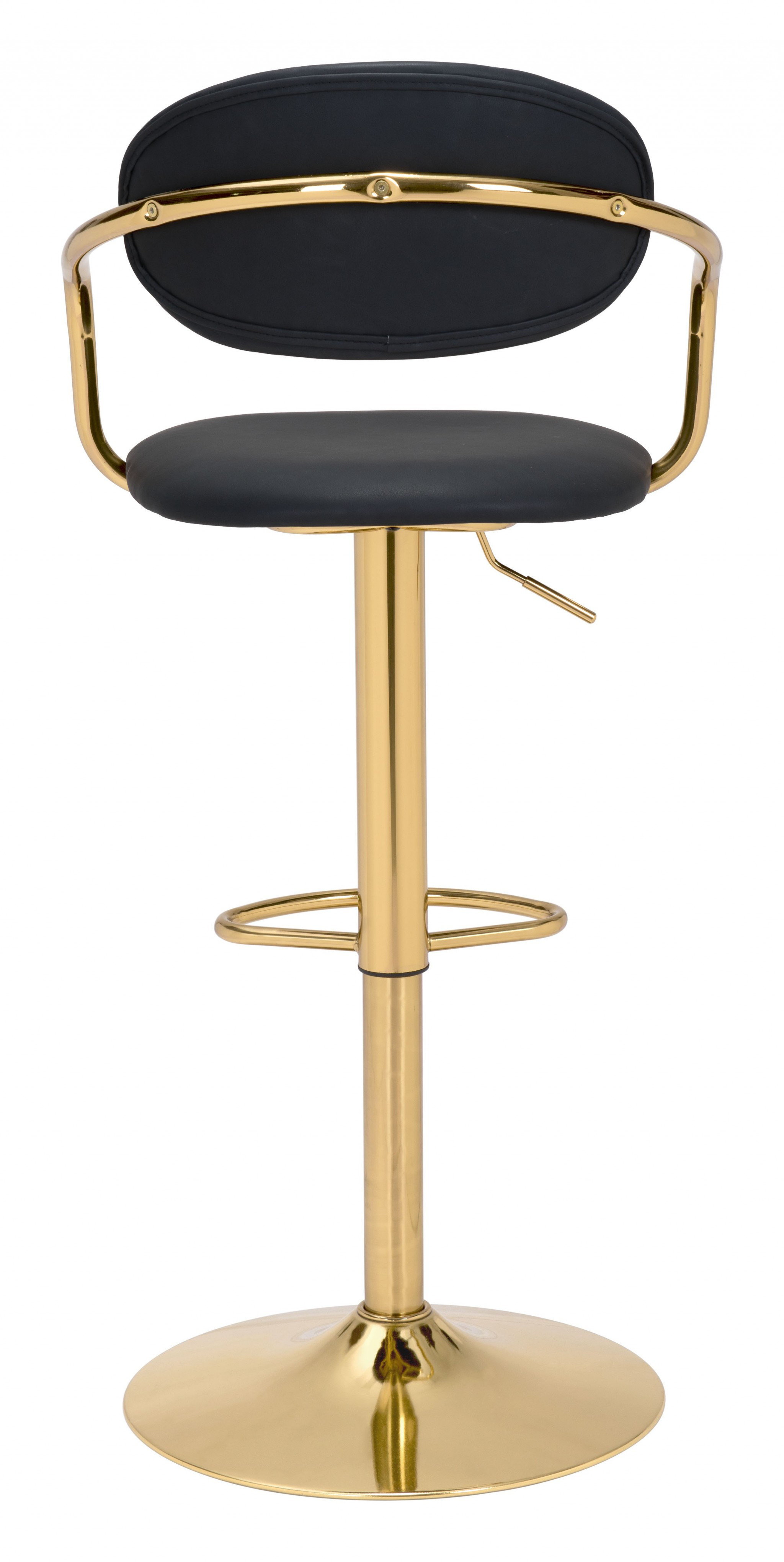 Mercer41 Gusto Bar Chair Black & Gold | Wayfair