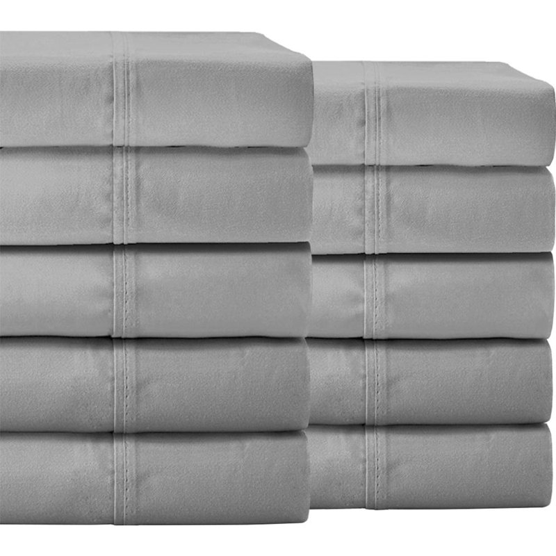 Microfiber Sheet Set, Light Gray, Twin XL Sheet Set + 10 Fitted Sheet+10 Pillowcases