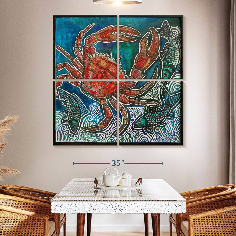 Brampt Feeling Crabby, 18" H x 18" W