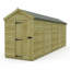 Total Sheds 5ft x 20ft Apex Garden Shed - Single Door - No Windows - Pressure Treated Timber - UK Manufactured
