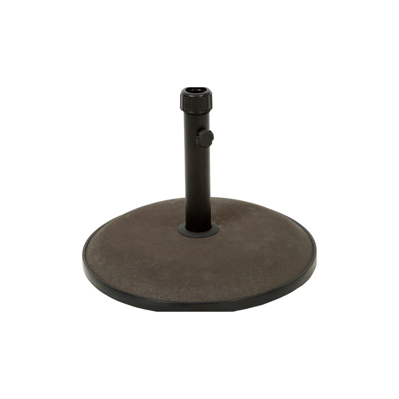 Support de parasol en béton de 66 lb, pouvant accueillir un parasol de 10 pieds, base brune, assurant une base solide pour 10 pieds
