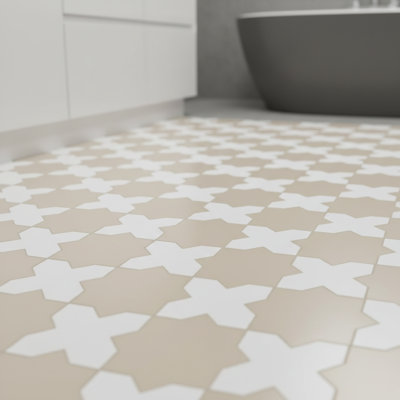 Étoile de Porto + croix 6,1 po X 11,9 po Carreau de porcelaine pour mur et plancher (10,54 pieds carrés / caisse)