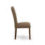 5 Piece Dinette Set for 4 Includes a Square Dining Room Table and 4 Dark Coffee Linen Fabric Parson Dining Chairs, Mahogany-2015340267-2015340264-2082833778