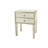Mirror Console Table With Two Drawers And Silver Wood Trim