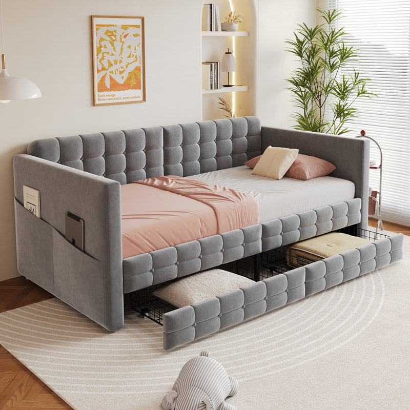 Bed, Light Gray