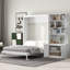 Lit escamotable rouillé avec tablettes et cadre en bois-232789280-232810901