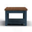 Table basse, 48 pouces, aucun assemblage requis, denim bleu et finition whisky-1134247220-1134247231