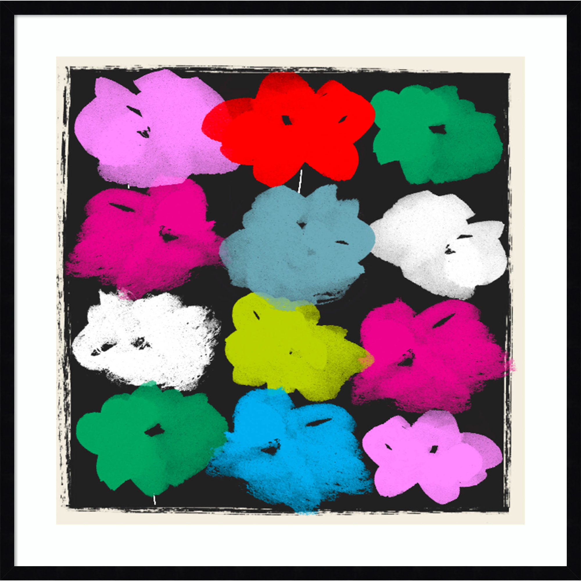 Red Barrel Studio® Warhol Flowers by Jenny Frean - Single Picture Frame ...