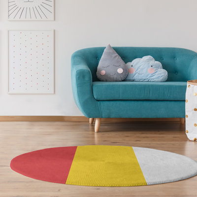 Tapis de zone rouge/jaune