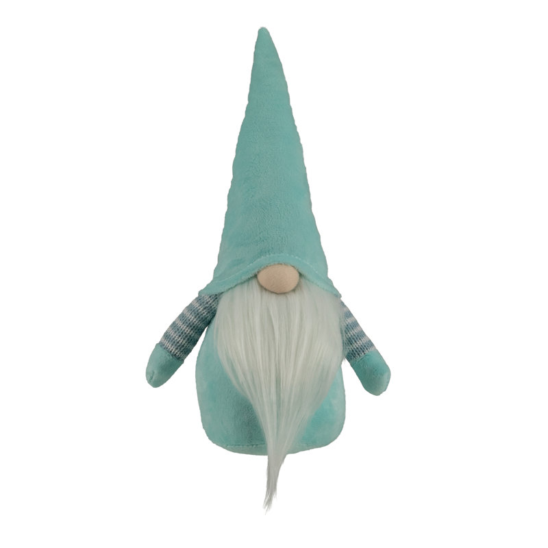 Gnome de printemps bleu ciel et blanc 12 po