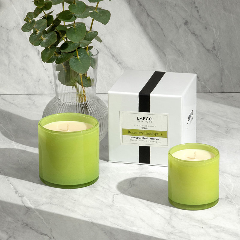 Rosemary Eucalyptus Scented Jar Candle, 3" H x 3" W x 3" D