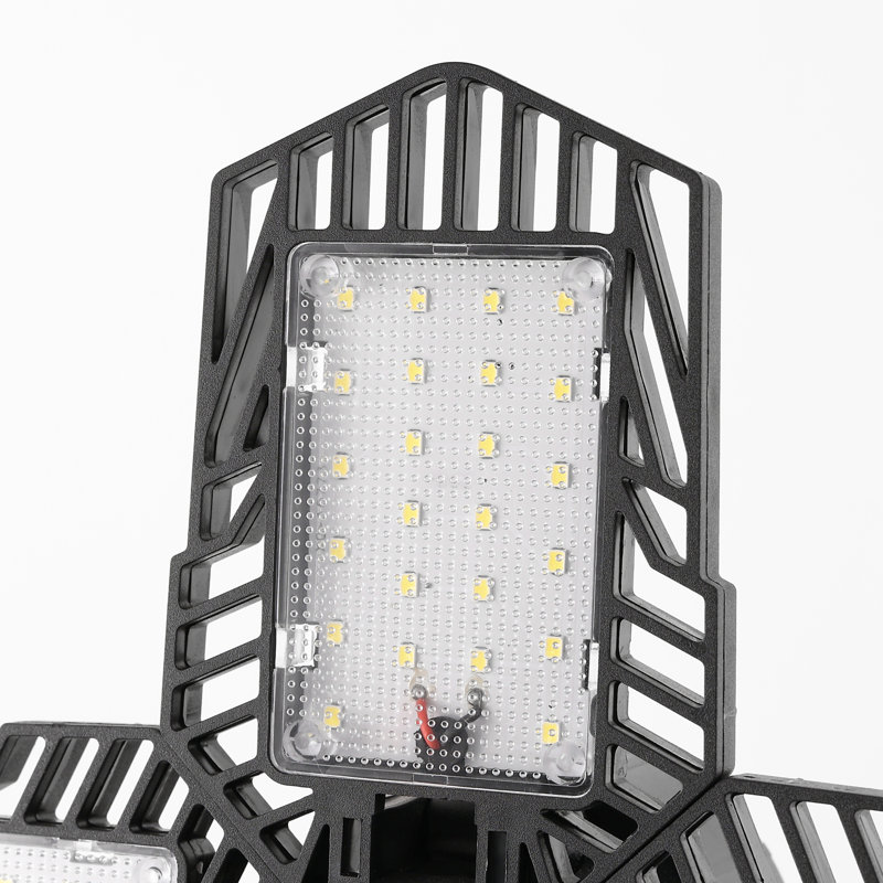 60W Motion Sensor Garage Light Cool 6500K White Lights