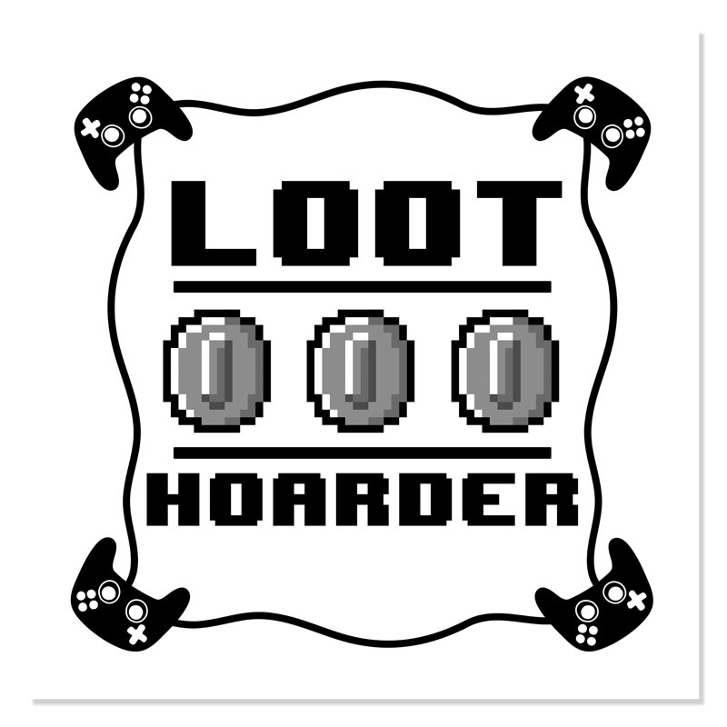 Impression sur papier Loot Hoarder Kids, H 36 po x l 36 po x P 1 po, Papier