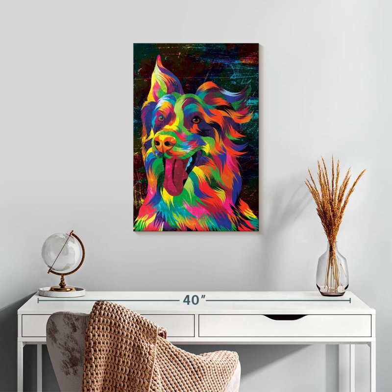 Brampt Colorful Happy Dog, 24" H x 16" W