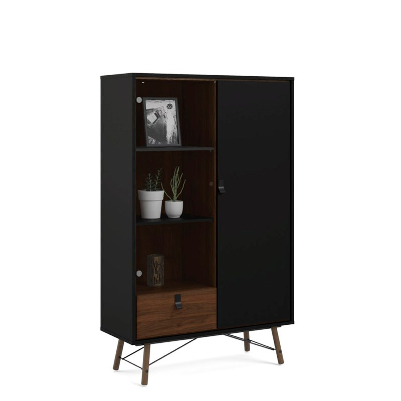 Timpson Display Cabinet, Black/Brown