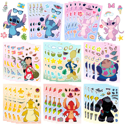 24Pcs Stitch Stickers, Stitch Party Supplies with 8 Designs Characters