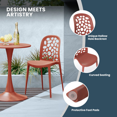 Outdoor Stacking Dining Side Chair (Set Of 2)