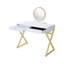 Bureau de coiffeuse rectangulaire avec miroir et plateau à bijoux, espace de rangement spacieux pour les cosmétiques et les accessoires, chambre à coucher moderne indispensable.