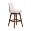 Tabouret de bar ou de comptoir Dunamuggy en bois de chêne avec siège en tissu - ensemble de 4-2092895192-2092895204-2092895207