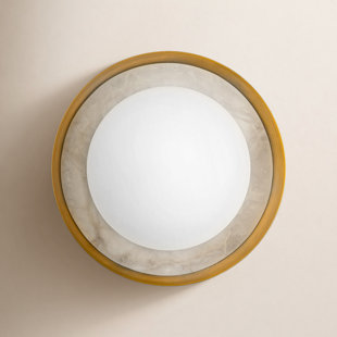 Alonso Single Alabaster Dimmable Bath Sconce