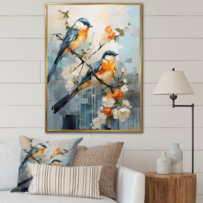 «Birds Abstract Anglers - Animals», reproduction sur toile