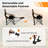 Goplus 2 Pcs Folding Camping Chair With Footrest Adjustable Backrest Padded Cushion
