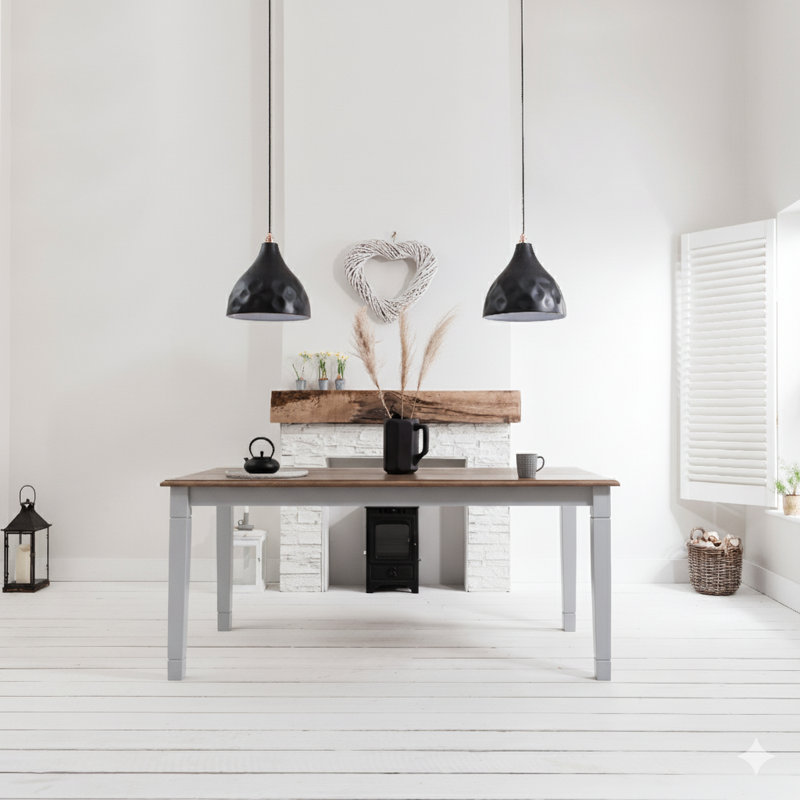 Pine Solid Wood Dining Table, 78cm H x 180cm W x 85cm D