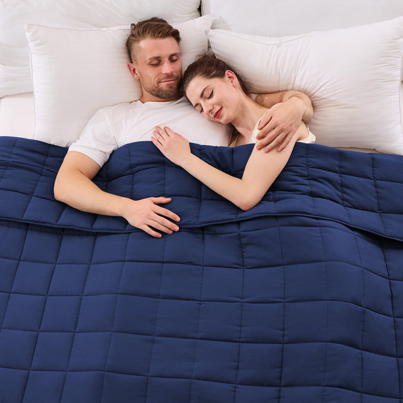 Jeté matelassé Luxury, Marine, 20 lb, L 80 po x L 87 po