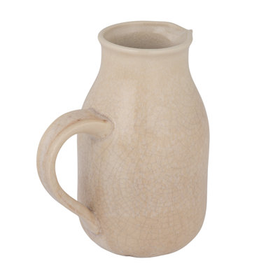 Cream & Plum Reactive Glaze Stoneware Pitcher