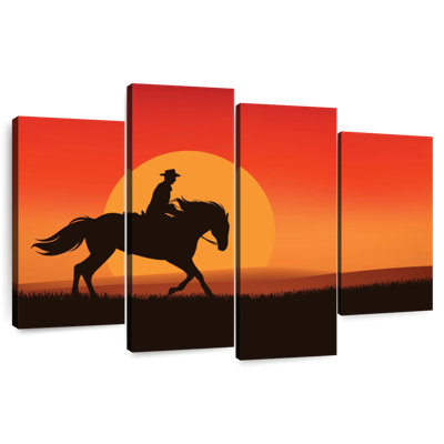 Silhouette de cowboy Lelar Sunset