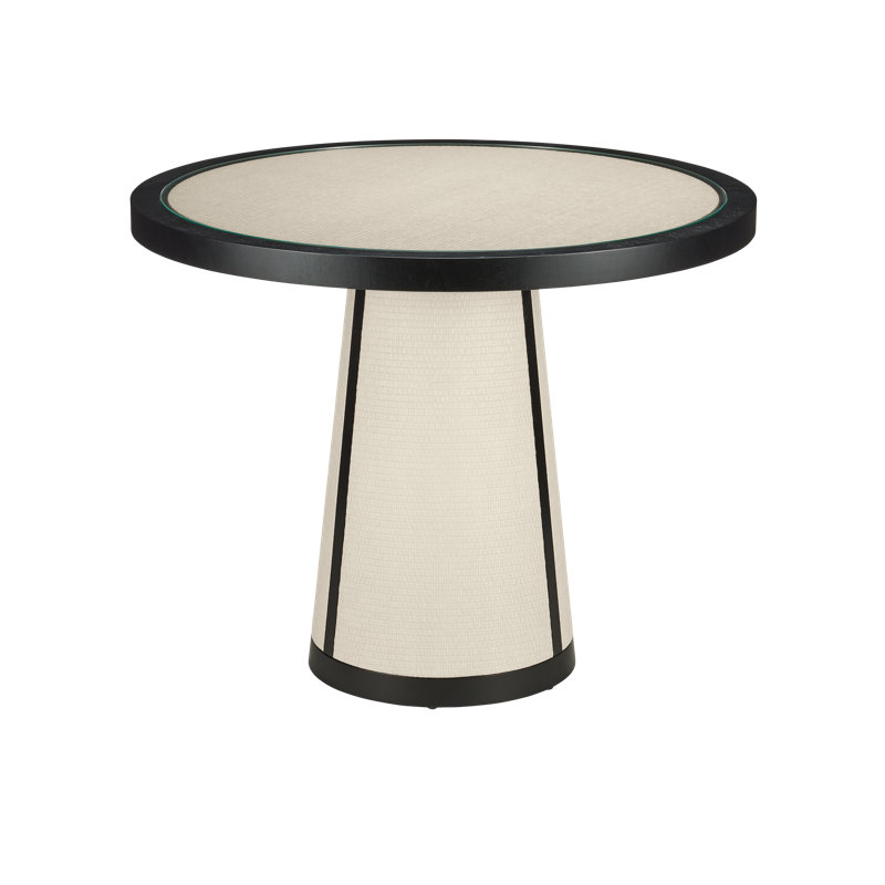 Deanna Raffia Entry Table, 30" H x 38" W x 38" D