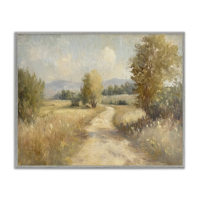 Gravel Road Landscape Framed Giclee, design by Petal Prints Design