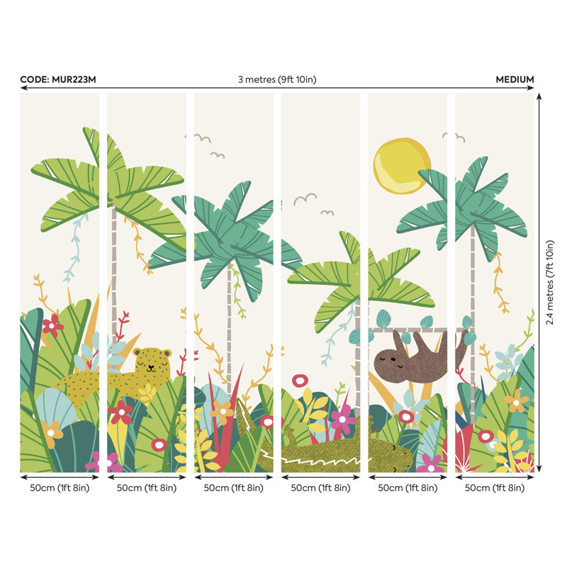 Lexi-May Mural, 240cm L x 300cm W , Green