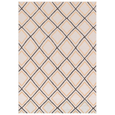 Tilly-Mae Flatweave Indoor/Outdoor Cream-Orange Rug