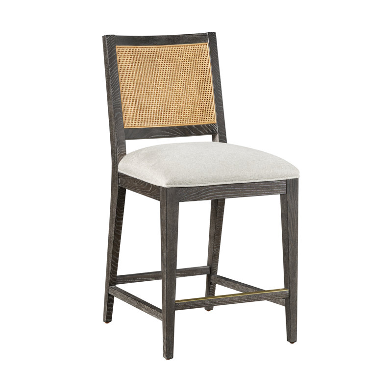 Caine II Upholstered Stool, Midnight