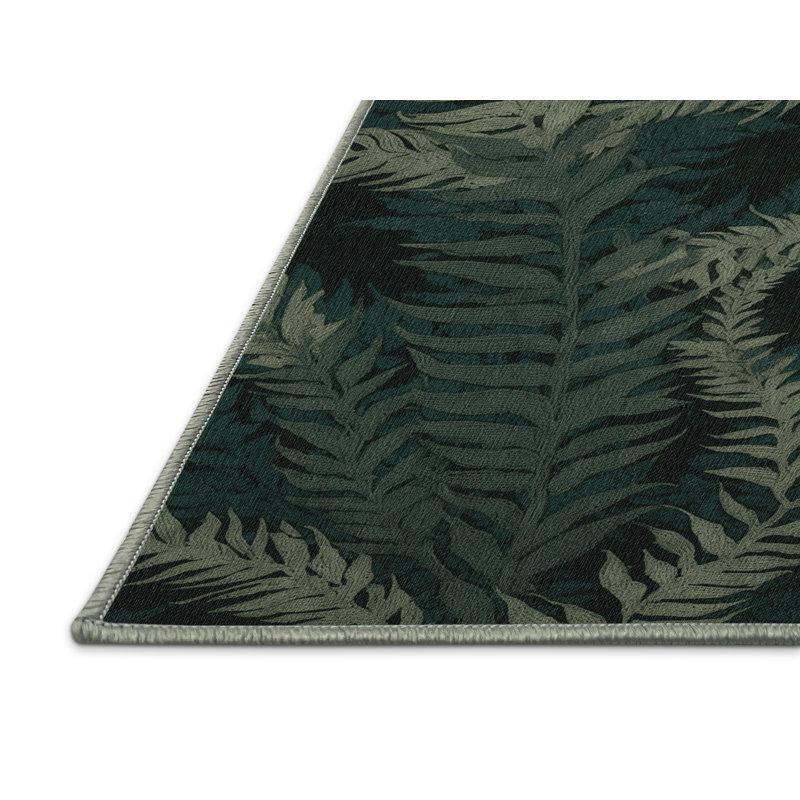 Machine Washable Nature Green Area Rug