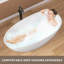 Baignoire de trempage en acrylique autoportante de 55 pouces avec trop-plein et drain