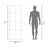 Home 3 Door Closet System With Hanging Rod For Clothes And Interior Shelves, Manufactured Wood Freestanding Bedroom Storage, Utility Room Or Laundry Room Furniture, Stained Walnut-382579292