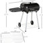 Barbecue au charbon 21 "avec roulettes et tablette inférieure - Grilles d'aération réglables pour barbecue pour barbecue