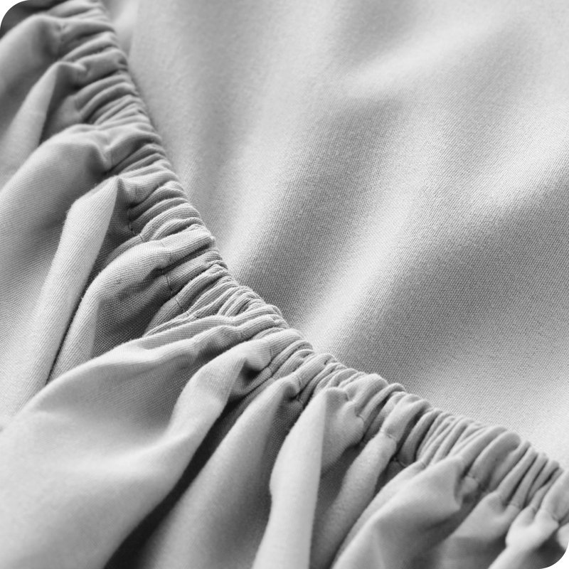 Extra Deep Microfiber Fitted Sheet, Queen Fitted Sheet, Cloud Gray