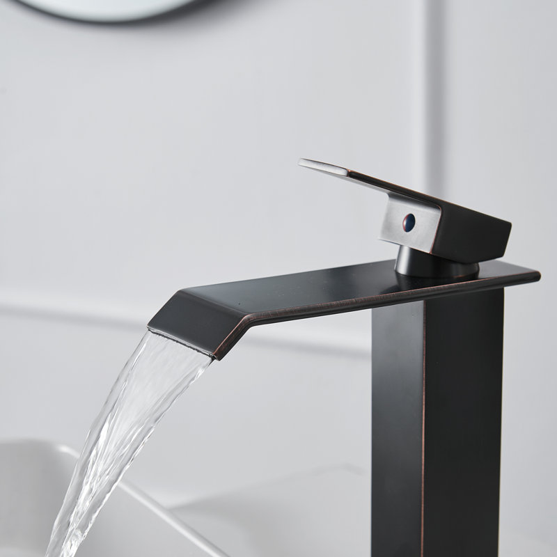 WIZ Waterfall Single Hole Single-Handle Bathroom Faucet, 76 cm H x 51 cm W
