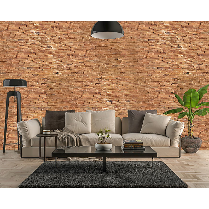 Panneaux muraux 3D 5,9 po x 5,9 po en brun (paquet de 11), Brun