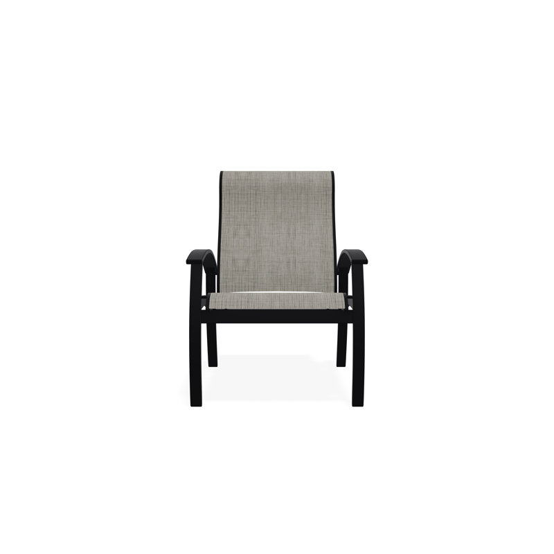 Belle Isle Outdoor Dining Chair, Smoke, Black