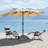 Hendon Outdoor Metal Chaise Lounge with Table , Cushion Included-477337358-524419723